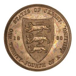 Coin - 1/24 Shilling, Jersey, Channel Islands, 1888