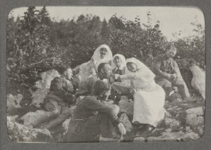 World War I, Group Portrait of Nurses & Soldiers, Egypt, 1915-1917