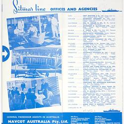 Leaflet - Sitmar Line, Schedule of Fares & Sailings, 1959