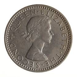 Coin - 6 Pence, New Zealand, 1957