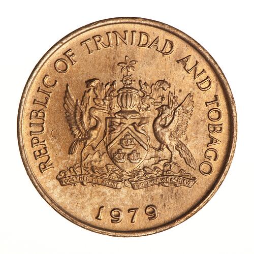 Coin - 1 Cent, Trinidad & Tobago, 1979