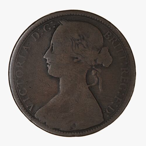 Coin - Penny, Queen Victoria, Great Britain, 1871
