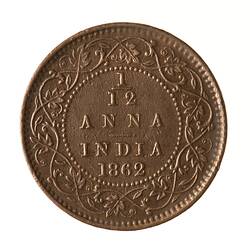 Coin - 1/12 Anna, India, 1862