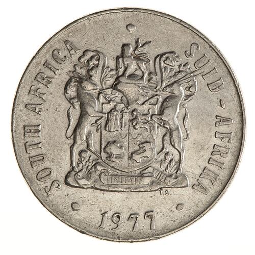 Coin - 50 Cents, South Africa, 1977