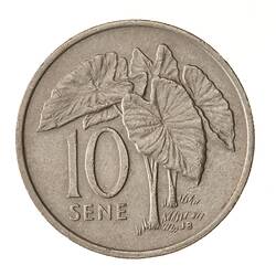 Coin - 10 Sene, Samoa, 1974
