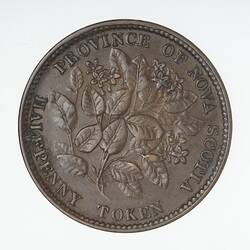 Coin - 1/2 Penny, Nova Scotia, Canada, 1856