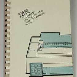Guide to Operations -  IBM, Proprinter III, Personal Computer, Model JX, 1980s