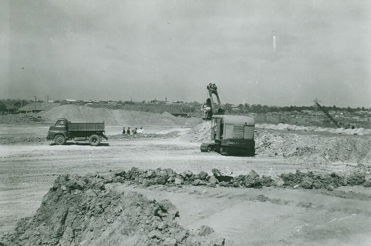 Photograph - Kodak Australasia Pty Ltd, Earthworks in Progress at Construction Site, Kodak Factory, Coburg, circa 1963