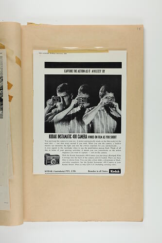 Scrapbook - Kodak Australasia Pty Ltd, Advertising Clippings, Coburg, 'Sporting Magazines' 1964-72