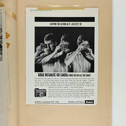 Scrapbook - Kodak Australasia Pty Ltd, Advertising Clippings, 'Sporting Magazines', Coburg, 1964-1972