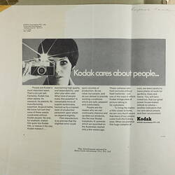 Scrapbook - Kodak Australasia Pty Ltd, Advertising Clippings, 'Corporate', Coburg, 1971-1975