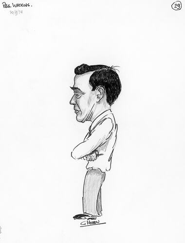 Caricature - George Hoven, No. 29, 'Reg Watkins', Kodak Australasia Pty Ltd, 30 Sep 1974
