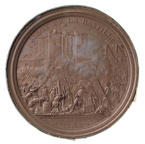 Medal - Siege of the Bastille, France, 1789