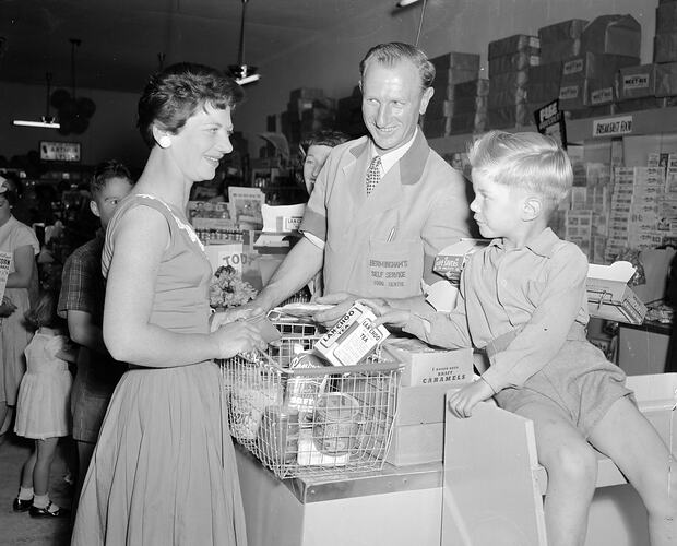 Bermingham's Self Service Food Centre, Melbourne, Victoria, 1956
