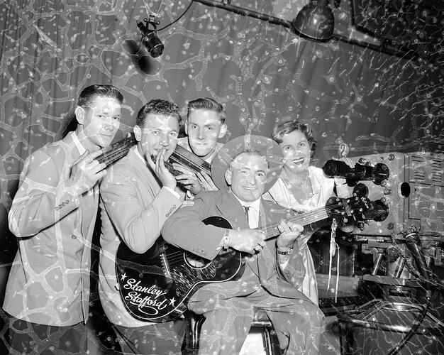 Group of Musicians in a Recording Studio, Melbourne, Victoria, Apr 1957
