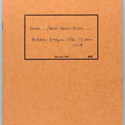 Notebook - Weaving Training, Dorothea Dunzinger