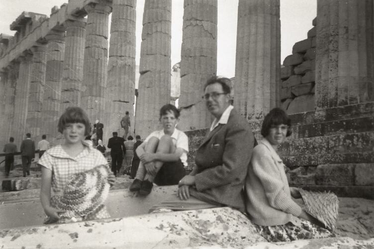 Jennifer, David, James and Patricia Ward,  Athens, Greece, 14 November 1961