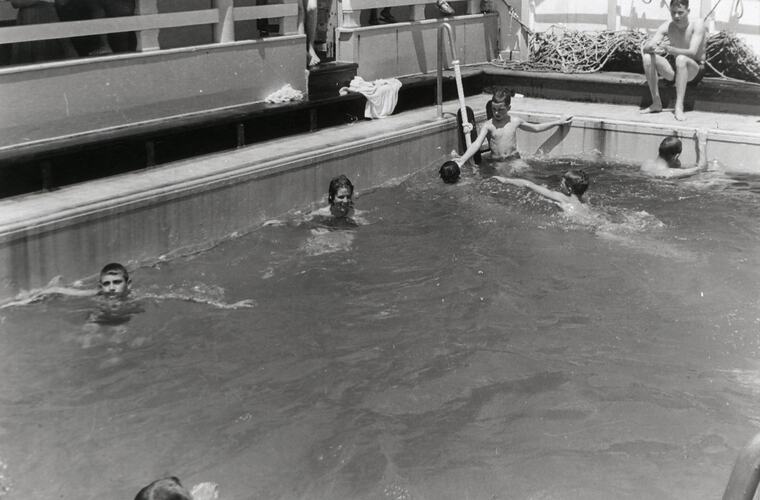 Swimming pool, TSS 'Stratheden', November 1961