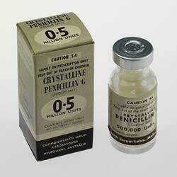 Penicillin Bottle - Crystalline G, Boxed, 1964