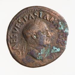 Coin - As, Emperor Vespasian, Ancient Roman Empire, 70 AD