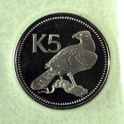 Proof Coin - 5 Kina, Papua New Guinea, 1975