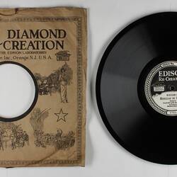 Disc Recording - Edison, Double-Sided, 'Explanatory Talk' & 'Berceuse De Jocelyn', 1919-1929