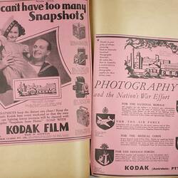 Scrapbook - Kodak Australasia Pty Ltd, Advertising Clippings, 'Pre-War Gravure & Color Bulletin Covers', Sydney, 1937 - 1941