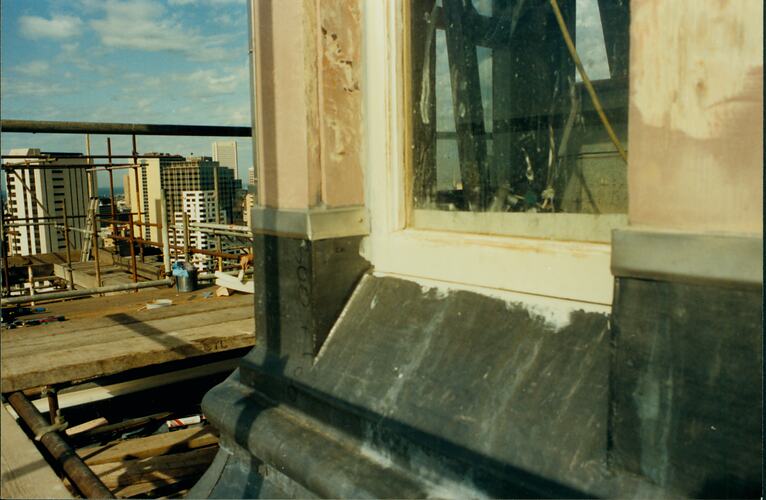 Photograph - Cupola Window During Restoration, 1994