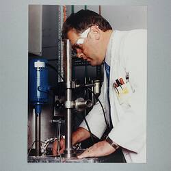 Photograph - Kodak Australasia Pty Ltd, Research Laboratory Staff Member Experimenting with Colour Forming Chemicals, Coburg, 1991 - 1996