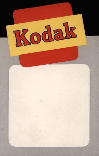 Card with Kodak logo and blank square.