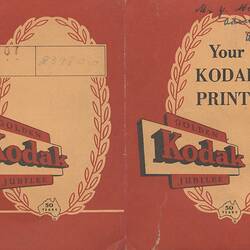 Film Wallet - Kodak Australasia Pty Ltd, Golden Jubilee, 1958