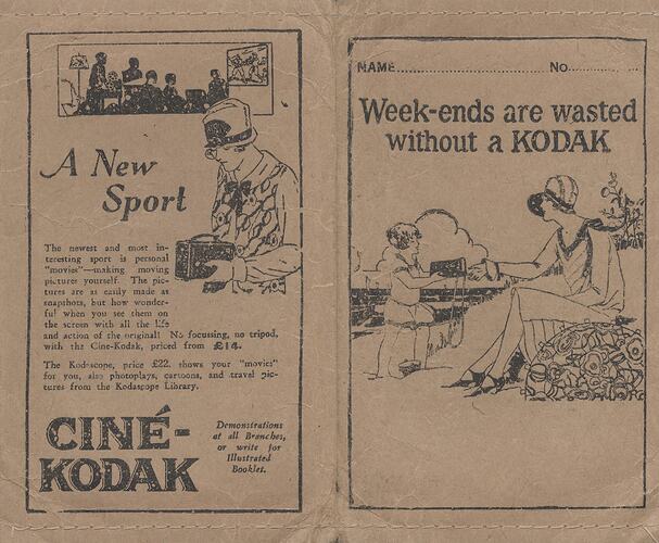 Opened folder showing front and back covers.