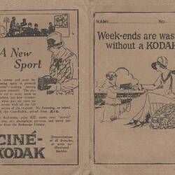 Opened folder showing front and back covers.
