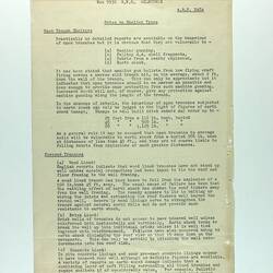 Piece of typed paper with orange heading