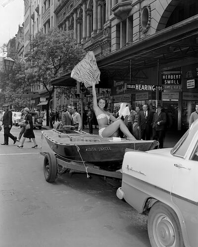 Motor Boat in the City, Melbourne, Victoria, 12 Dec 1959