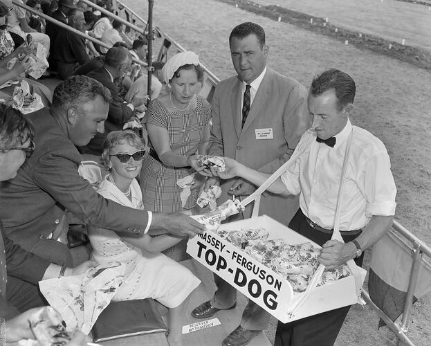 Massey Ferguson, Hot Dog Vendor & Crowd, Melton, Victoria, 13 Feb 1960