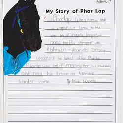 Letter - My Story of Phar Lap, Isaac Weeks, 1999