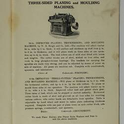 Trade Literature - Bevan & Edwards Pty Ltd, Machine Tools, 1907