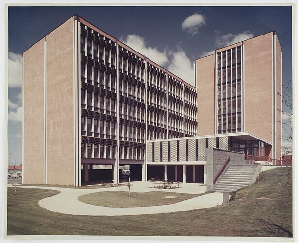 Kodak Australasia Pty Ltd, Exterior View of Building 8, Head Office & Sales & Marketing at the Kodak Factory, Coburg, circa 1965