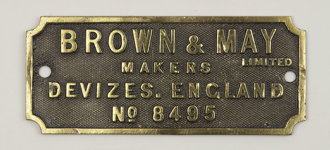 Builders Plate - Brown & May