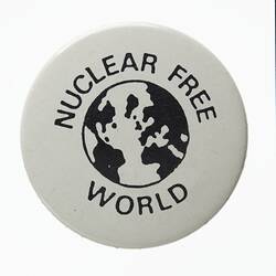 Badge - 'Nuclear Free World', circa 1980