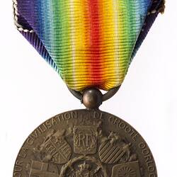 Medal - Victory Medal 1914-1918, Belgium, 1918 - Reverse