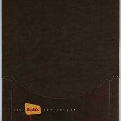 Dark brown Kodak film wallet.