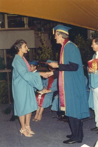 Janeth Mumtaz Begum Deen, Receiving Degree, Griffith University, Brisbane, 1986
