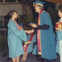 Digital Photograph - Janeth Mumtaz Begum Deen, Receiving Degree, Griffith University, Brisbane, 1986