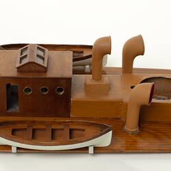 Deck Section with Lifeboats and Cabin - Steam Ship Model, SS Aberfeldie