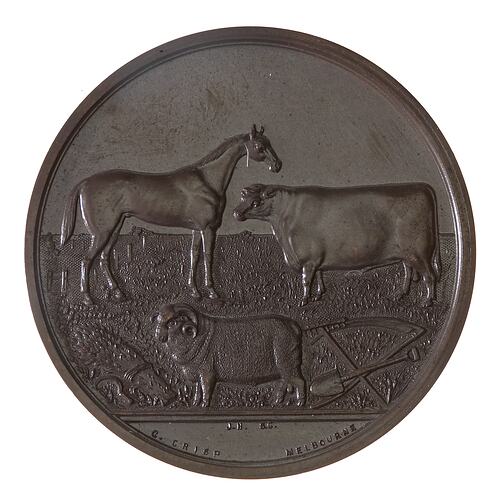 Medal - Wimmera District Pastoral and Agricultural Society Bronze Prize, c. 1875 AD