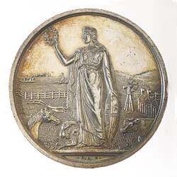 Medal - Royal Agricultural Society of Victoria Silver Prize, 1889 - 90 AD