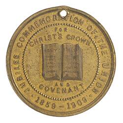 Medal - Jubilee of Presbyterian Church in Victoria, 1909 AD