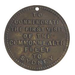 Medal - First Visit of the Commonwealth Fleet to Sydney, 1913 AD